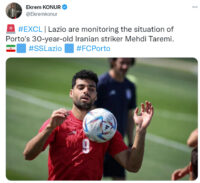 طارمی در رادار تیم چهارم ایتالیا/ تور لاتزیو برای مهاجم ایران