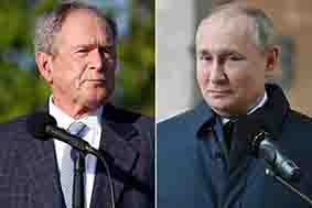 بوش: پوتین برای بازگرداندن هژمونی شوروی تلاش می‌کند