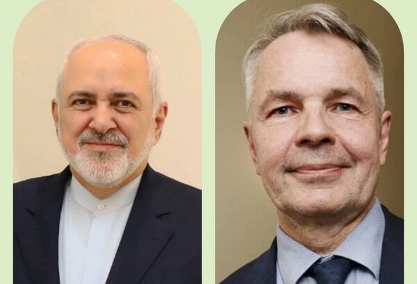 دعوت ظریف از وزیر خارجه فنلاند برای سفر به تهران