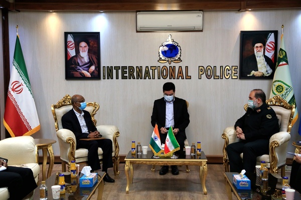 دیدار رئیس پلیس بین‌الملل ناجا با سفیر هند در ایران