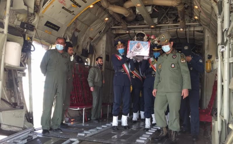 مراسم استقبال از پیکر مطهر شهید خلبان «بیرجند بیک‌محمدی»