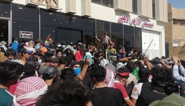 معترضان عراقی بیمارستان‌های دولتی ذی‌قار را در پی فاجعه ناصریه بستند