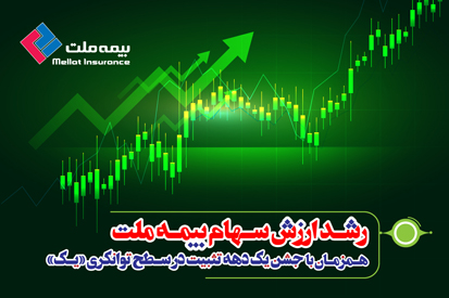 رشد ارزش سهام بیمه ملت همزمان با جشن یک دهه تثبیت در سطح توانگری «یک»