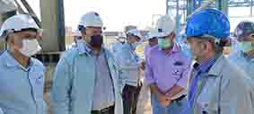 امین ابراهیمی مدیرعامل از شرکت صنعت فولاد شادگان و اسکله اختصاصی فولاد خوزستان در بندر امام خمینی( ره) بازدید کرد